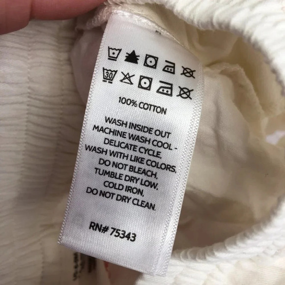 Shorts outfit Peek sleeveless blouse navy and H&M shorts white size 6-12 months - Picture 8 of 12